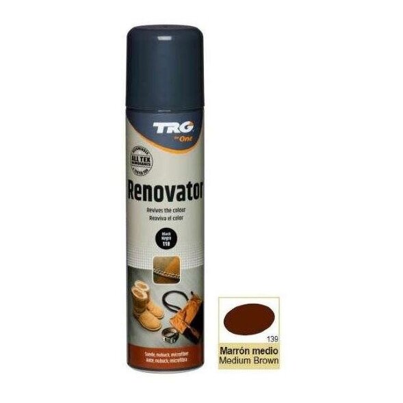 Спрей-краска для замши средне-коричневая Trg Nubuck Suede Renovator, 250 мл