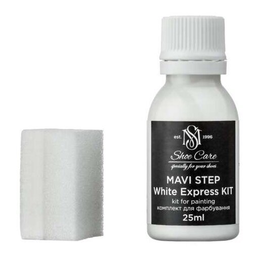 Краска для кожи белая с аппликатором MAVI STEP White Express Kit, 25 мл