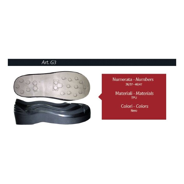 Подошва из резины 017 (battistrada x G3)