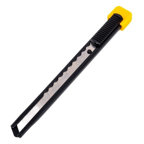 Нож OLFA с выдвижным лезвием, металлический корпус, 9 мм. OL-S